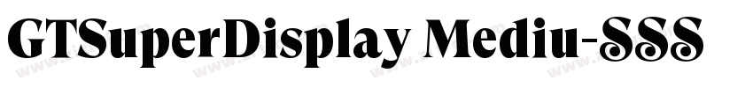 GTSuperDisplay Mediu字体转换